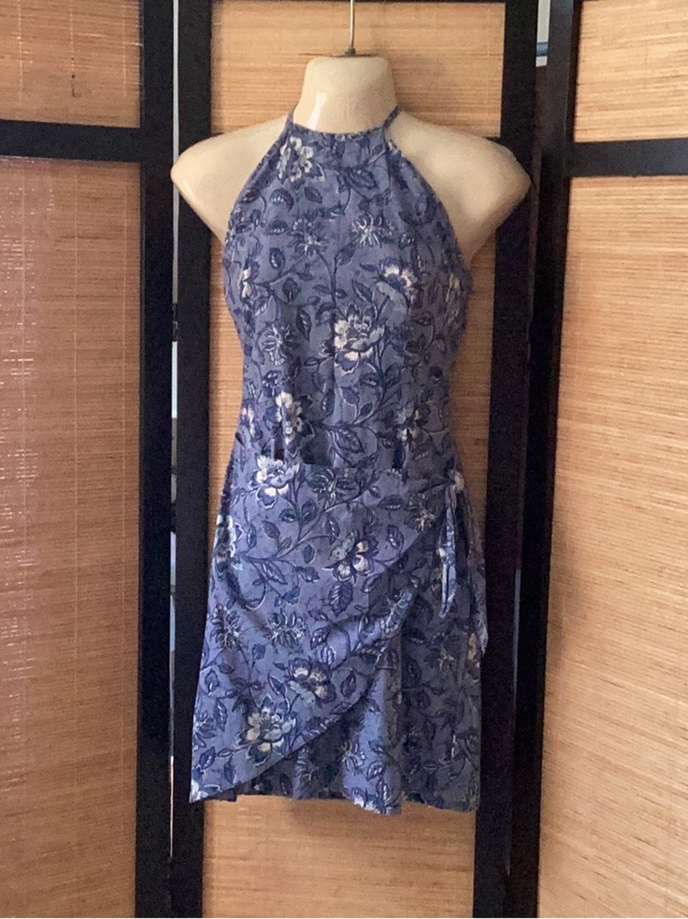 🌺 Vintage tropical wrap halter dress EUC sarong dress Sz 5 / 6